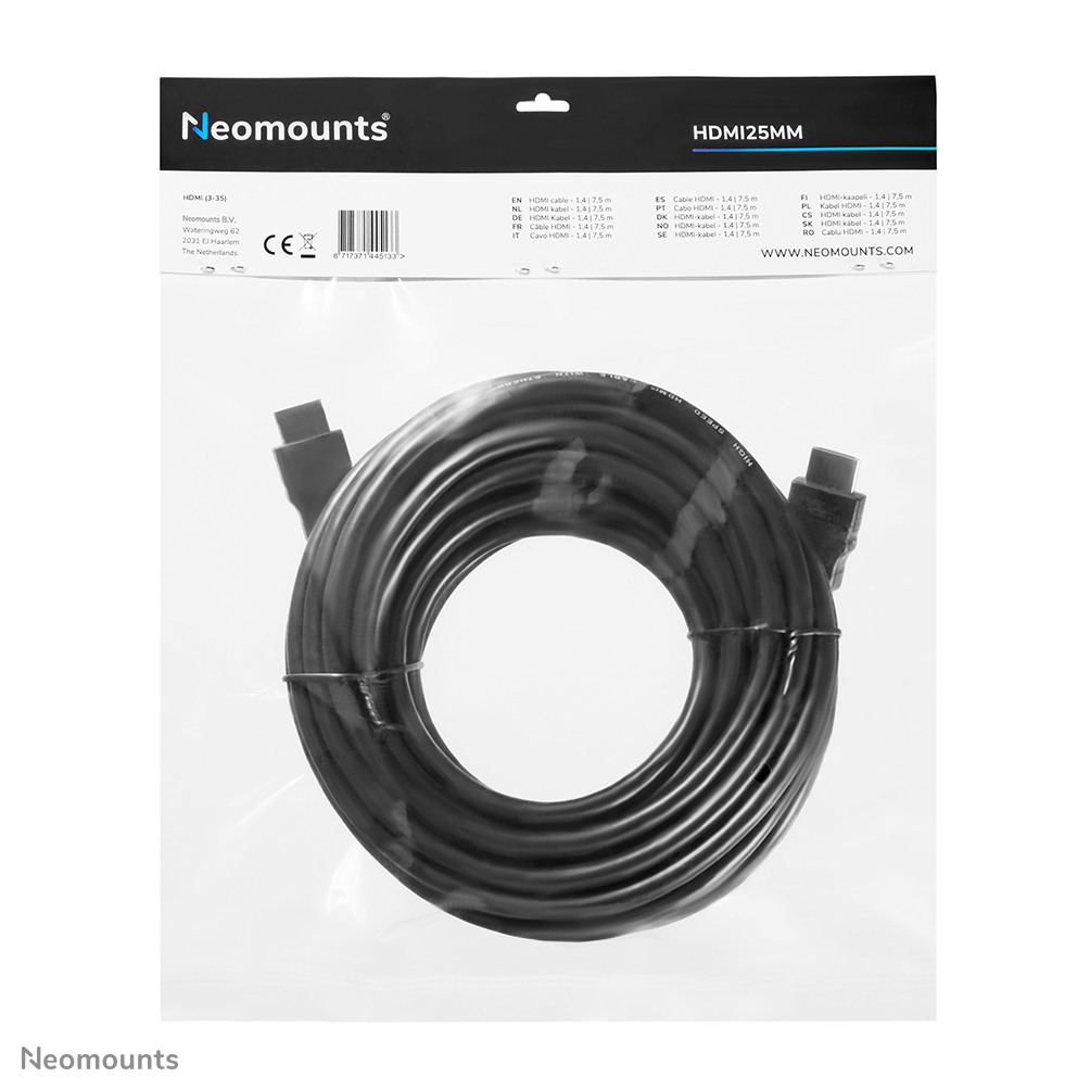 Neomounts HDMI25MM HDMI Kabel - 7.5 Meter